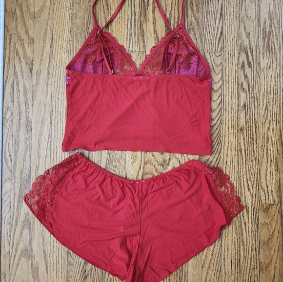 Savage X Fenty Lingerie Pyjama Set in Red - Picture 6 of 10